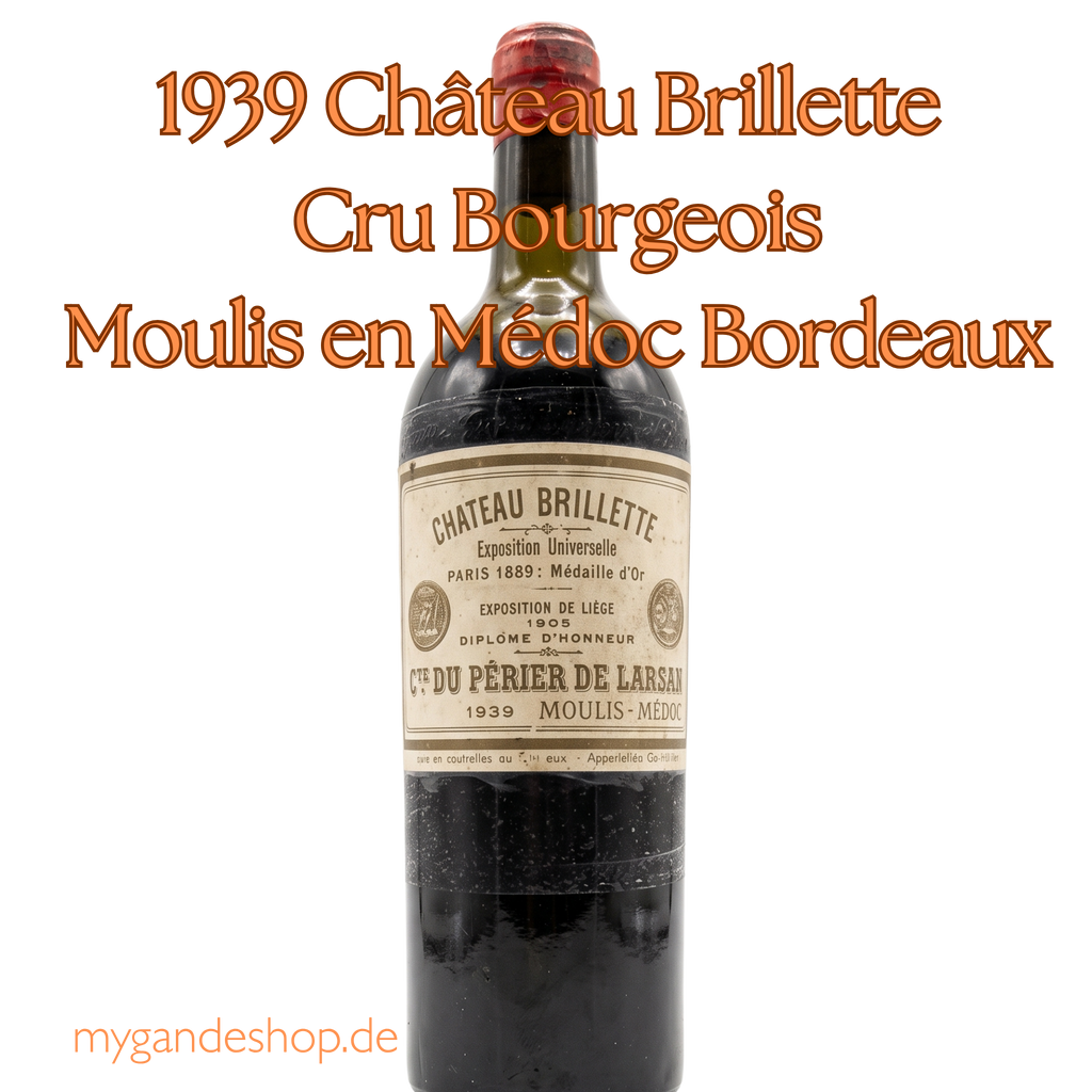 1939 Château Brillette Cru Bourgeois Moulis en Médoc Bordeaux Frankreich