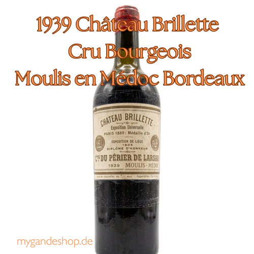 1939 Château Brillette Cru Bourgeois Moulis en Médoc Bordeaux Frankreich