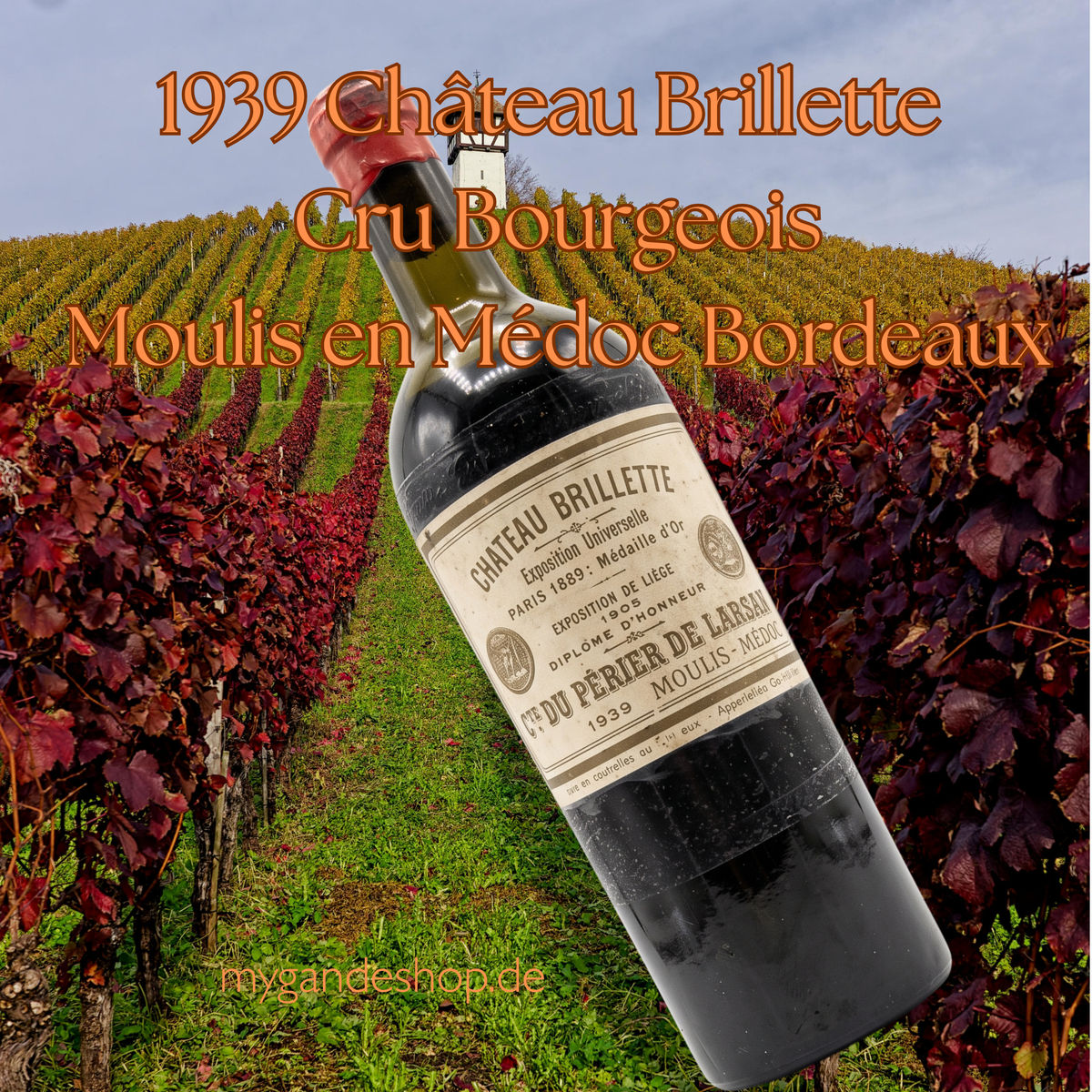 1939 Château Brillette Cru Bourgeois Moulis en Médoc Bordeaux Frankreich