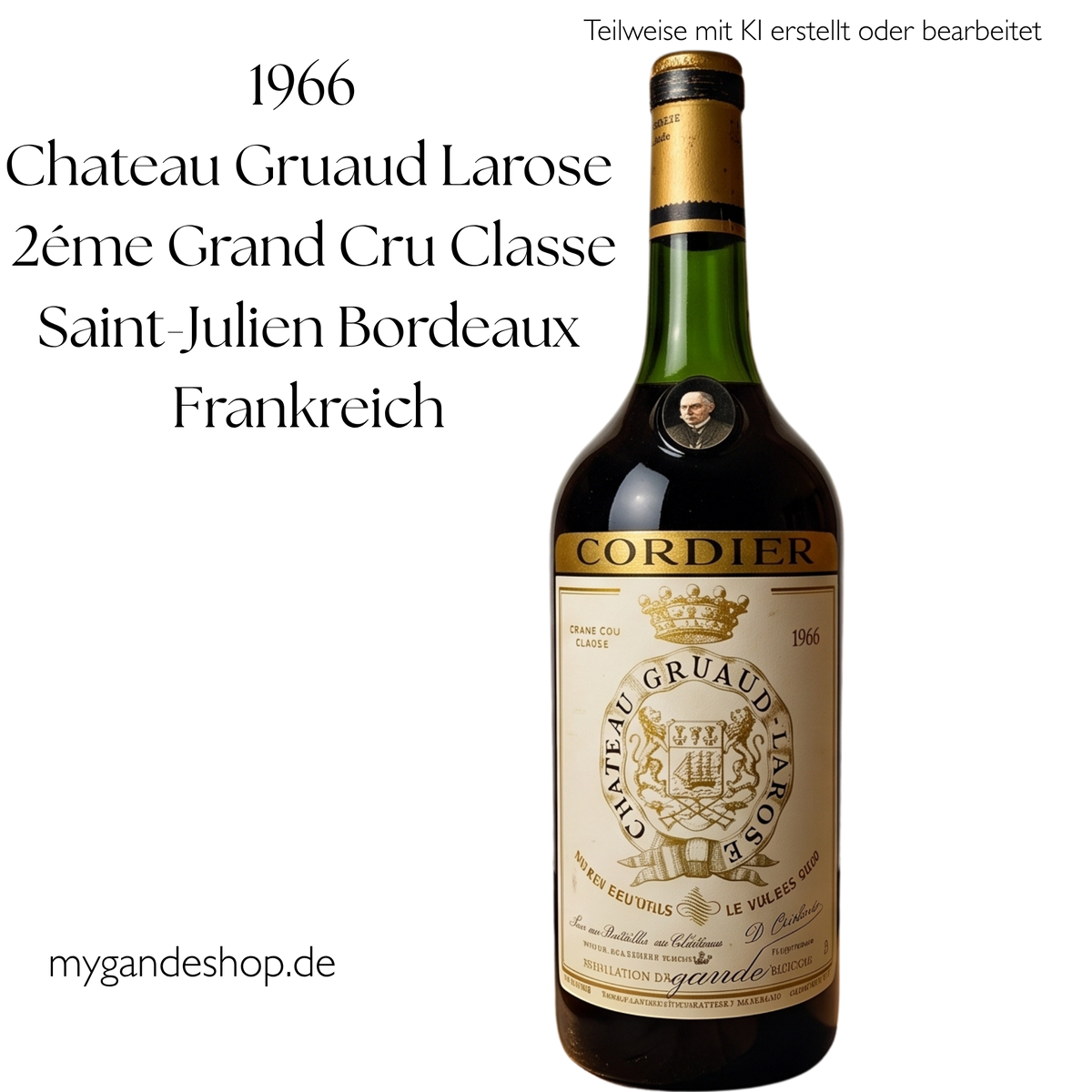 1966 Chateau Gruaud Larose 2éme Grand Cru Classe Saint-Julien Bordeaux Frankreich