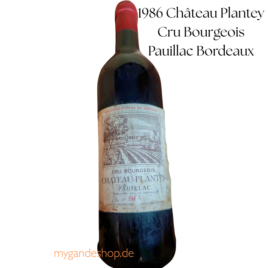 1986 Château Plantey Cru Bourgeois Pauillac Bordeaux Frankreich
