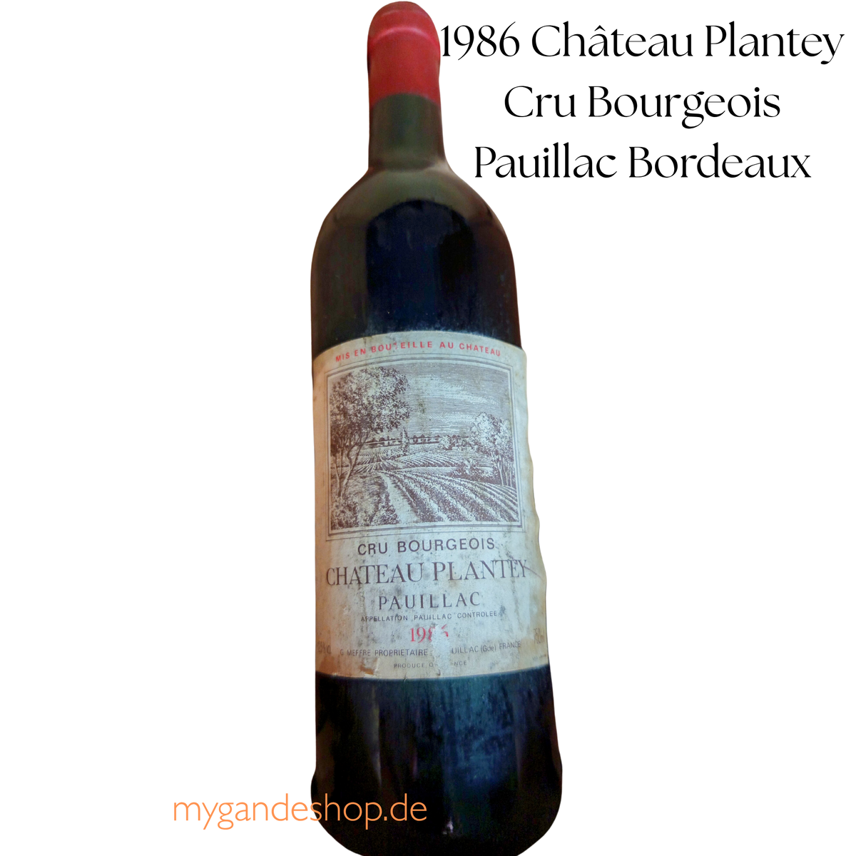 1986 Château Plantey Cru Bourgeois Pauillac Bordeaux Frankreich