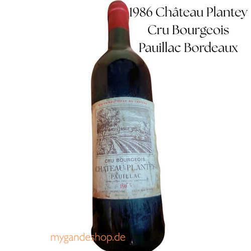 1986 Château Plantey Cru Bourgeois Pauillac Bordeaux Frankreich