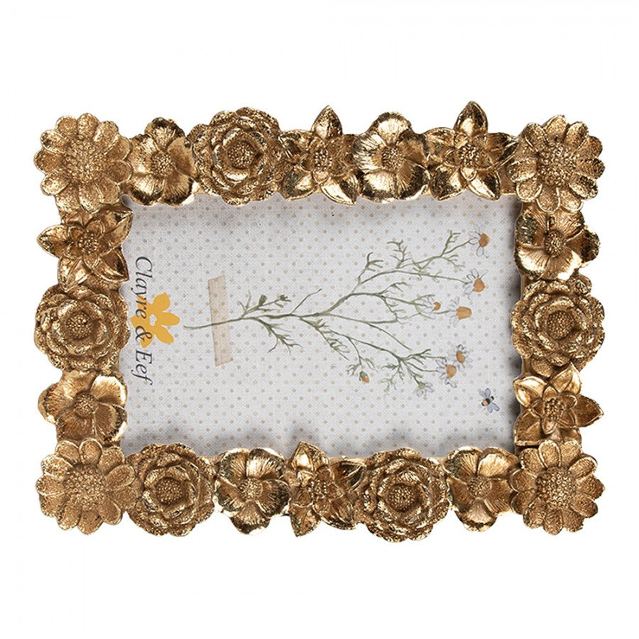 Clayre & Eef Fotorahmen Blume Blüten opulent 10x15 cm - 2F1155