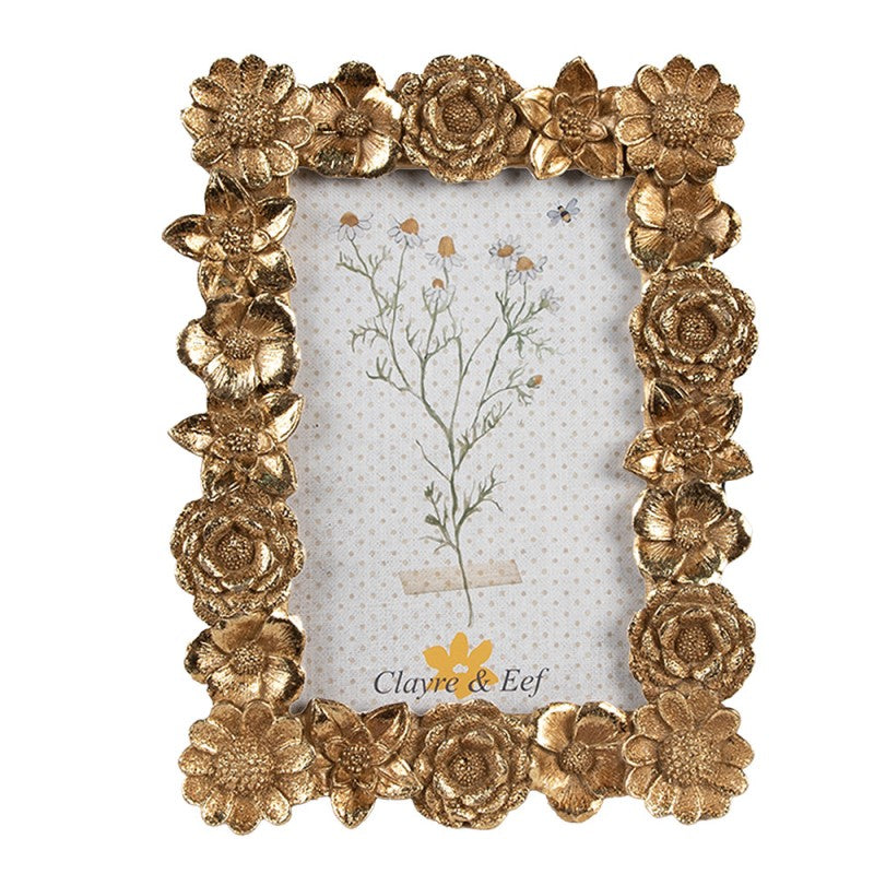 Clayre & Eef Fotorahmen Blume Blüten opulent 10x15 cm - 2F1155