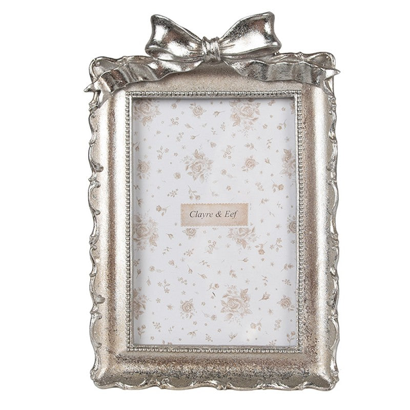 Bilderrahmen Vintage mit Schleife romantisch 10x15 cm von Clayre & Eef (2F1178)