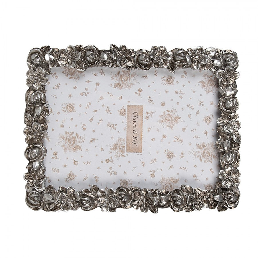 Clayre & Eef Vintage Fotorahmen mit Blüten 13x18 cm (2F1182)