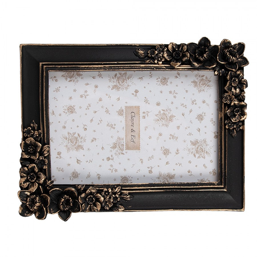 Fotorahmen Shabby Chic Bohemian Blüten 10x15 cm - Clayre & Eef (2F1186)