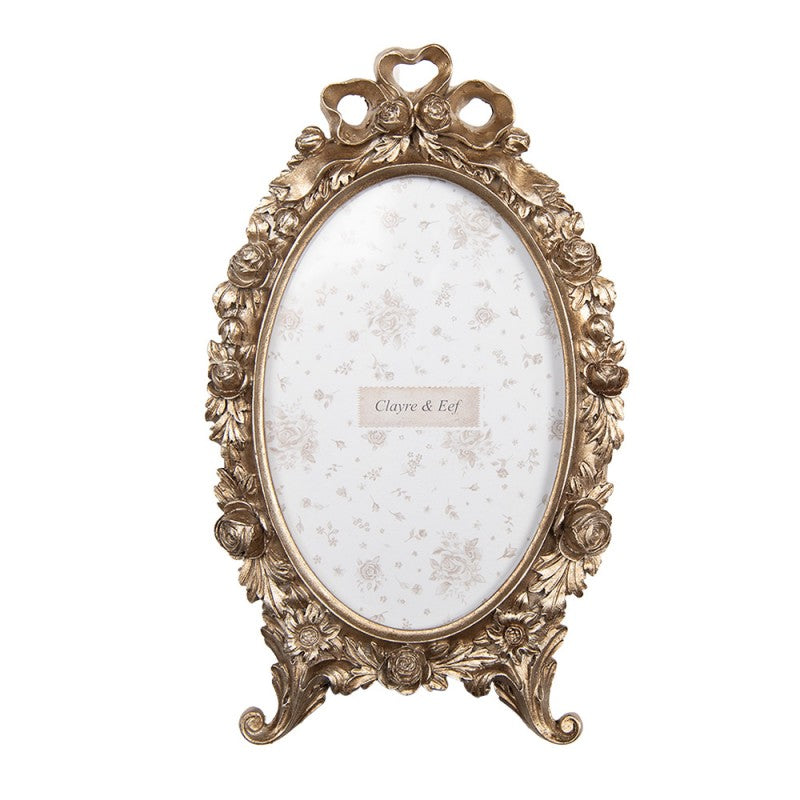 Clayre & Eef Fotorahmen verspielt romantisch Oval 10x15 cm - 2F1283