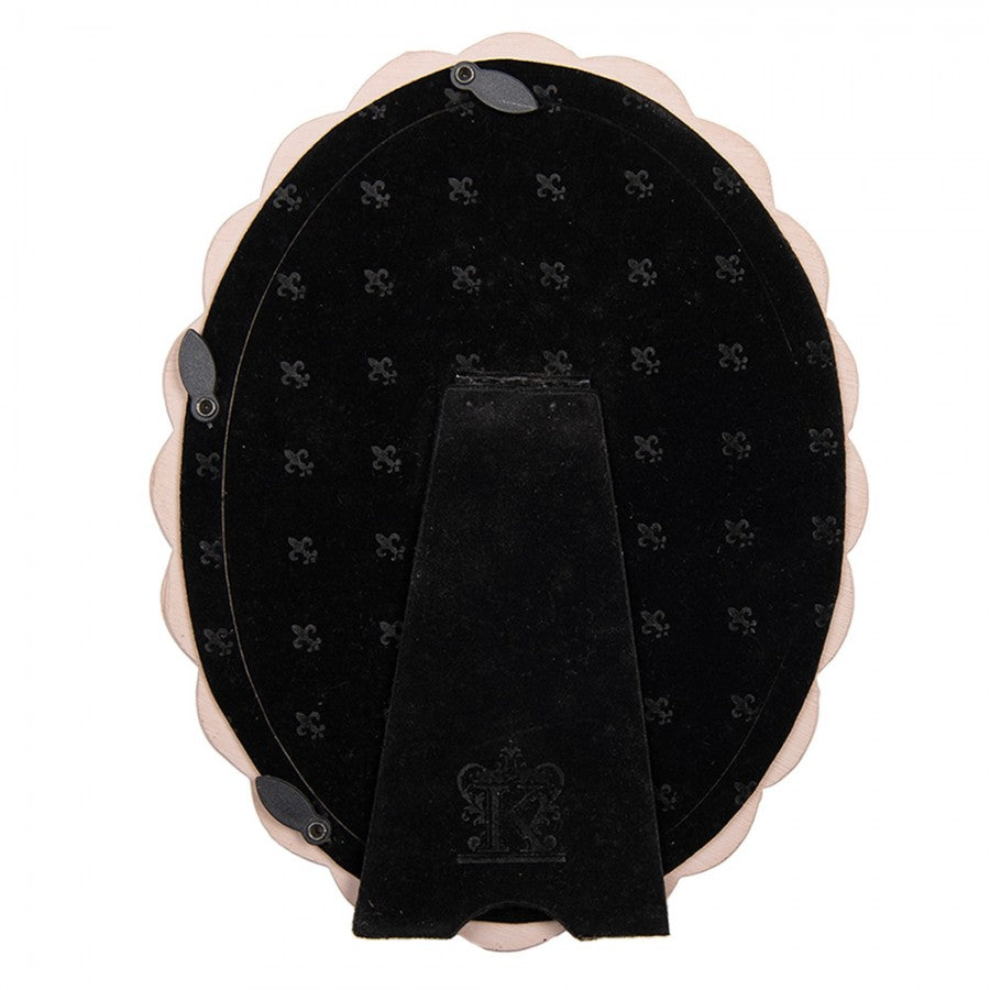 Clayre & Eef Niedlicher Fotorahmen Landhausstil Oval 10x15 cm - 2F1302