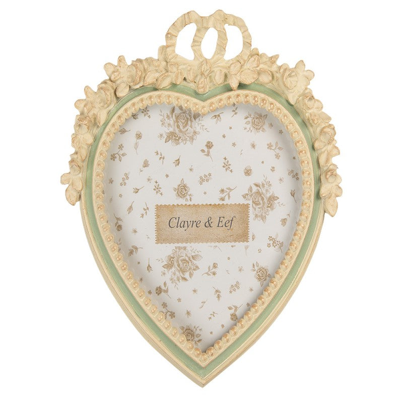 Clayre & Eef Vintage herzförig romantisch Fotorahmen 13x18 cm (2F1364M)