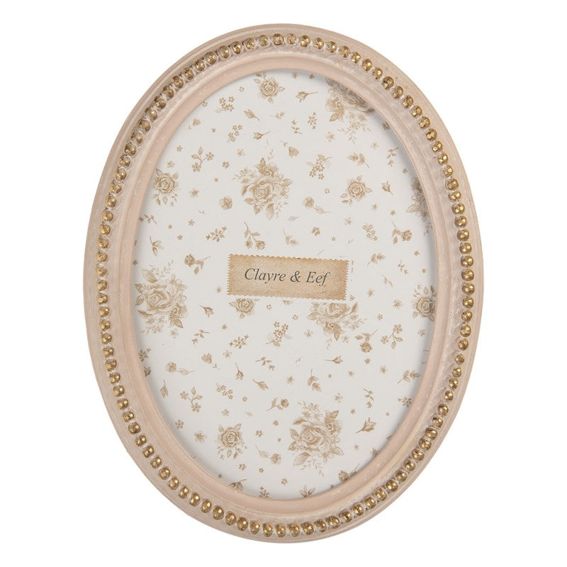 Dekorativer Landhaus-Bilderrahmen Oval 13x18 cm | Clayre & Eef 2F1370M