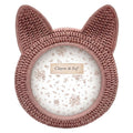 Clayre & Eef Runder Vintage-Fotorahmen Katze Ø 10 cm (2F1388)