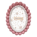Bilderrahmen Vintage 10x15 cm Oval Zuckerguss Design  von Clayre & Eef (2F1391)