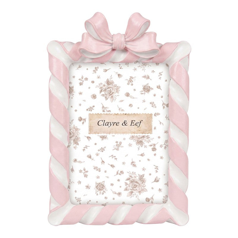 Clayre & Eef Zuckerstangen-Design mit Schleife Fotorahmen 13x18 cm (2F1408)