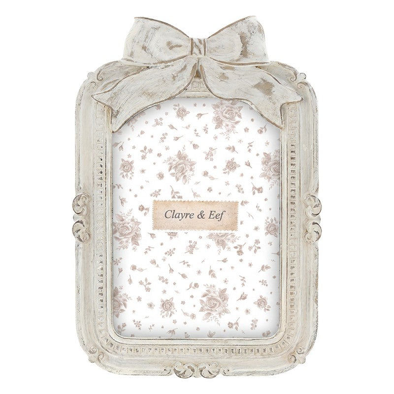 Clayre & Eef Fotorahmen Landhausstil Antik-Finish-Design mit Schleife 13x18 cm - 2F1413