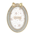 Clayre & Eef Fotorahmen Landhausstil Oval mit Schleife 10x15 cm - 2F1419