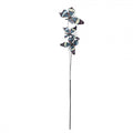 Clayre & Eef Dekozweig „Schmetterlinge“ aus Textil in blau, 10x10x65 cm (50874)