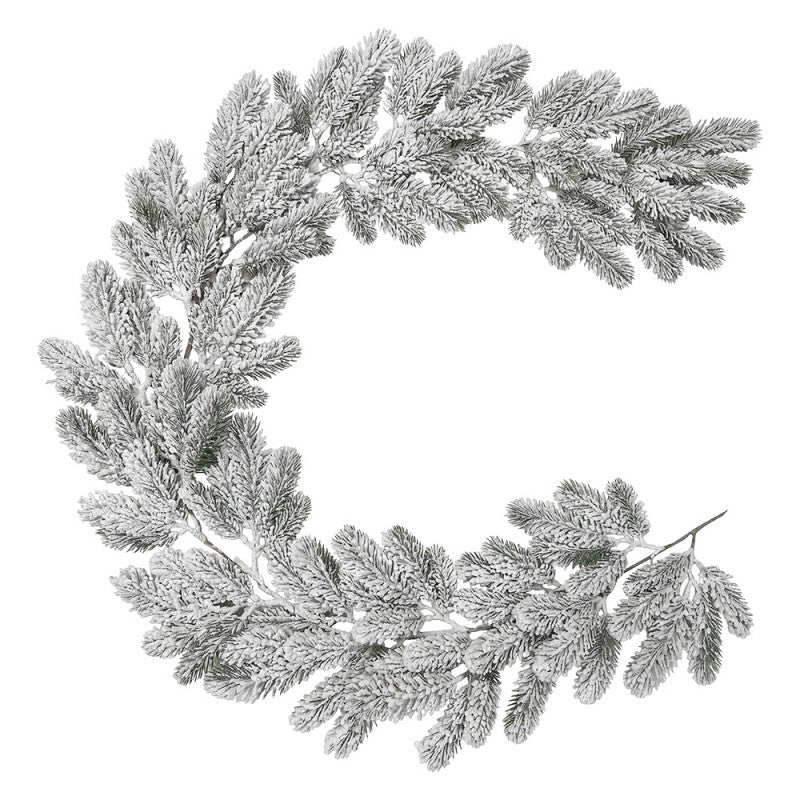 Künstlicher Weihnachtsbaum verschneit mit Raureif Grün Weiß 180 cm von Clayre & Eef (50928)