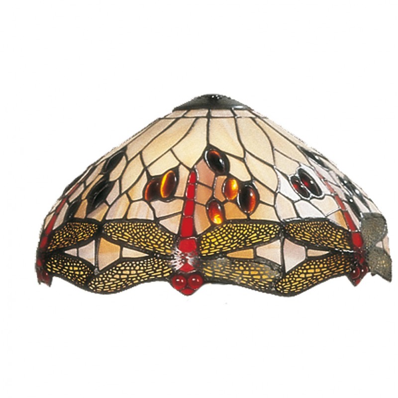 LumiLamp - Tiffany Lampe Lampenschirm Glasschirm Libellen ca. 5LL-1100 -  ca. 30 cm