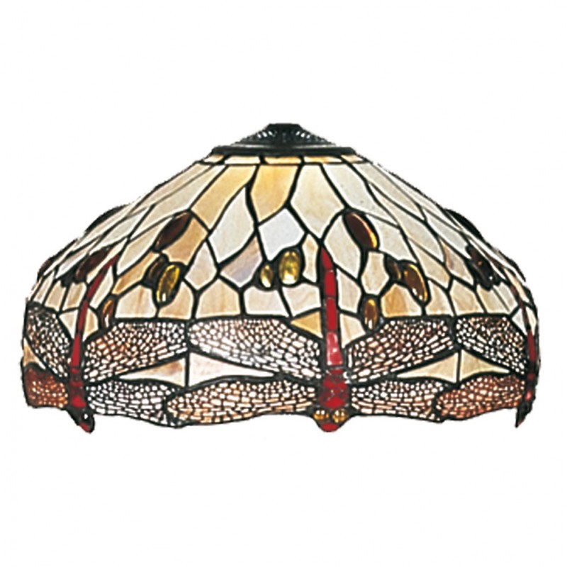 LumiLamp - Tiffany Lampe Lampenschirm Glasschirm Libellen ca. 5LL-1101 -  ca. 40 cm