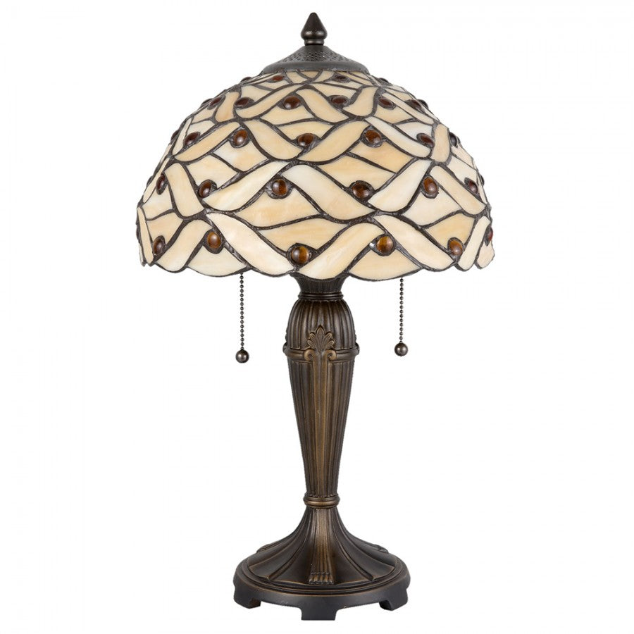 LumiLamp Tiffany Tischleuchte ca. 30 x 50 cm – Handgefertigte Jugendstil Lampe Multi Farben | 5LL-5181