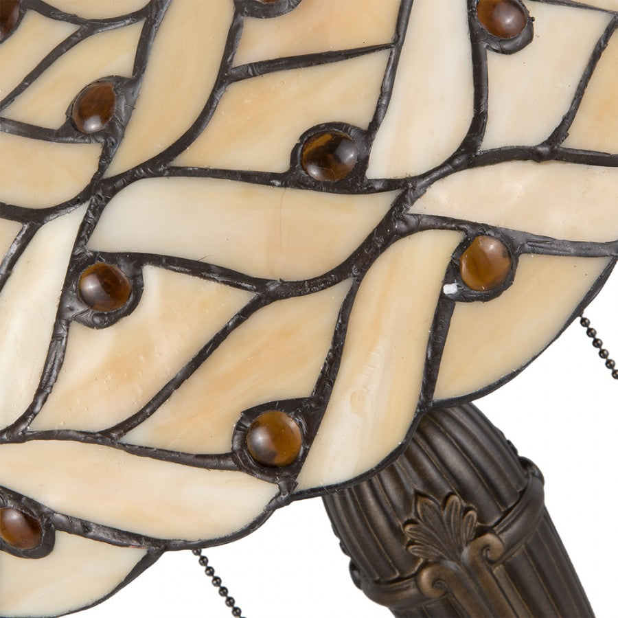 LumiLamp Tiffany Tischleuchte ca. 30 x 50 cm – Handgefertigte Jugendstil Lampe Multi Farben | 5LL-5181
