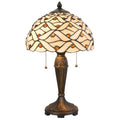 LumiLamp Tiffany Tischleuchte ca. 30 x 50 cm – Handgefertigte Jugendstil Lampe Multi Farben | 5LL-5181