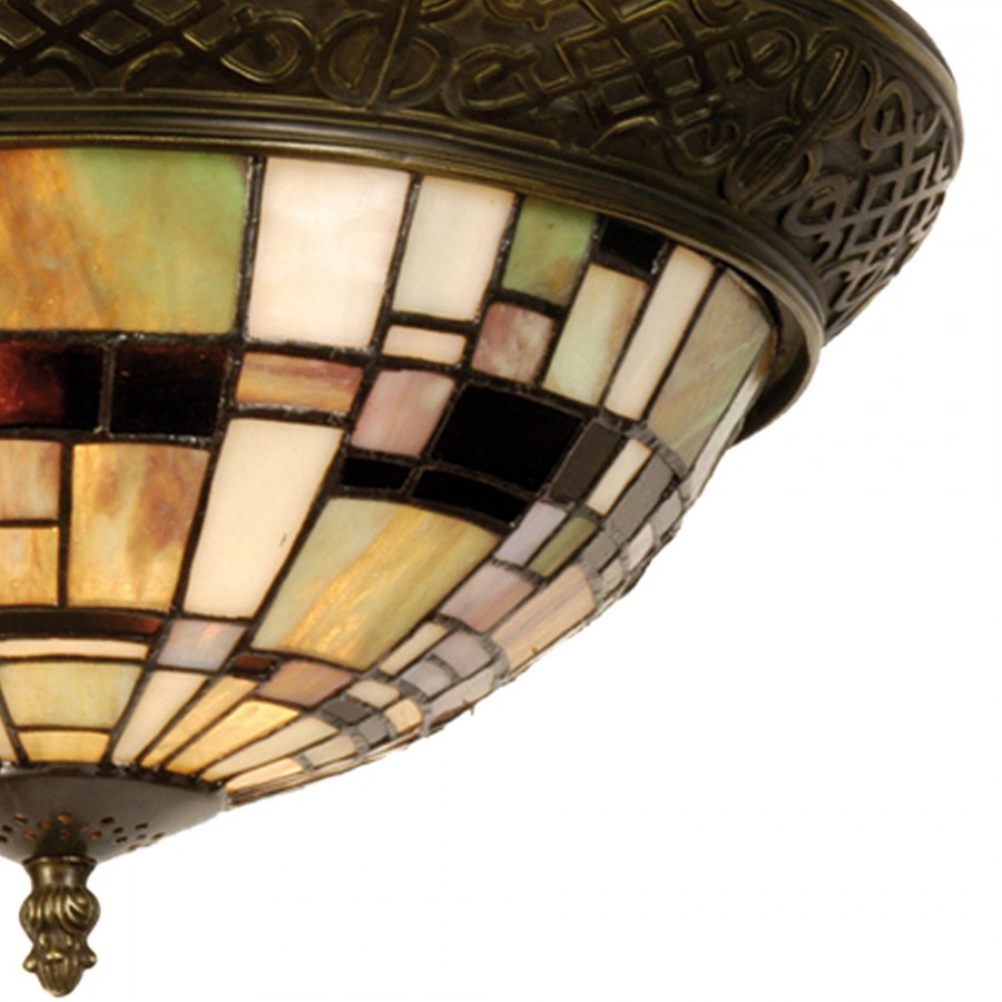 LumiLamp - Tiffany Deckenlampe Glaslampe ca. 19 x 2x E14 Max. 40W 5LL-5348 -  ca. 38 cm