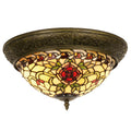 LumiLamp - Tiffany Deckenlampe Glaslampe ca.19 x 2x E14 40W 5LL-5356 Max. -  ca. 38 cm