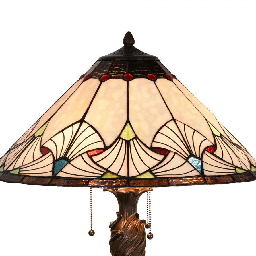 LumiLamp - Tiffany Lampe Tiffanylampe Tischlampe Tischleuchte -  ca. 51 78 cm