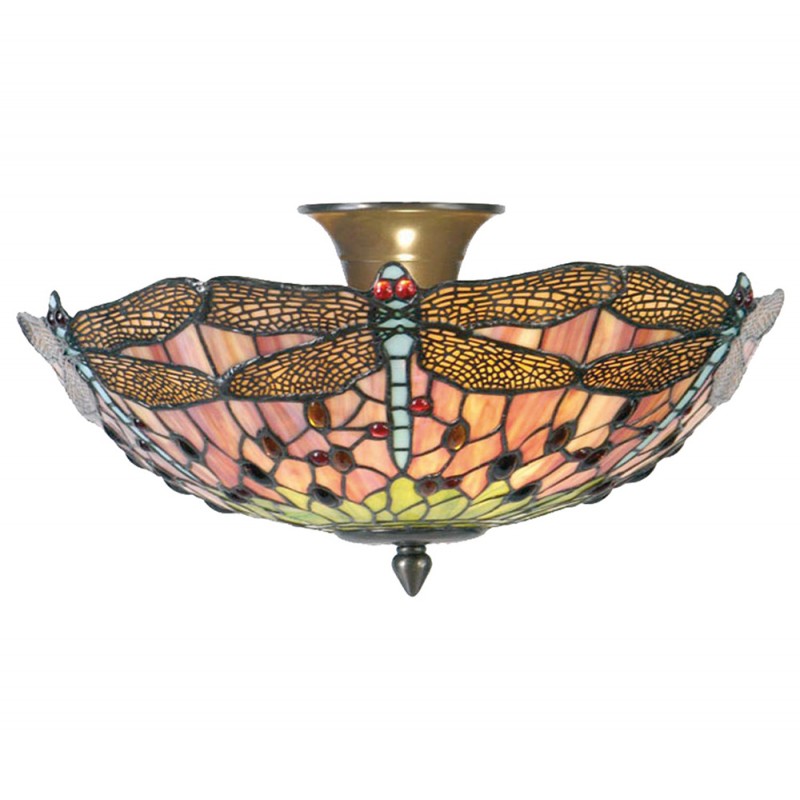 LumiLamp - Tiffany Lampe Leuchte Deckenlampe Glaslampe - E14/max 2 40W 5LL-5415 -  ca. 40 23 cm