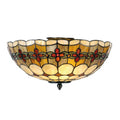 LumiLamp - Tiffany Deckenlampe Glaslampe - H  ca. 40cm 5LL-5416 E14/max 1 40W - 23cm