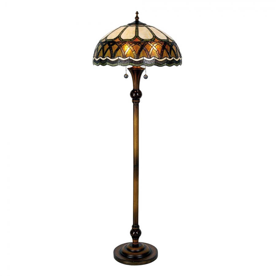 LumiLamp - Tiffany Bodenlampe Stehlampe E27/max 3 60W 5LL-5449 -  ca. 56 164 cm