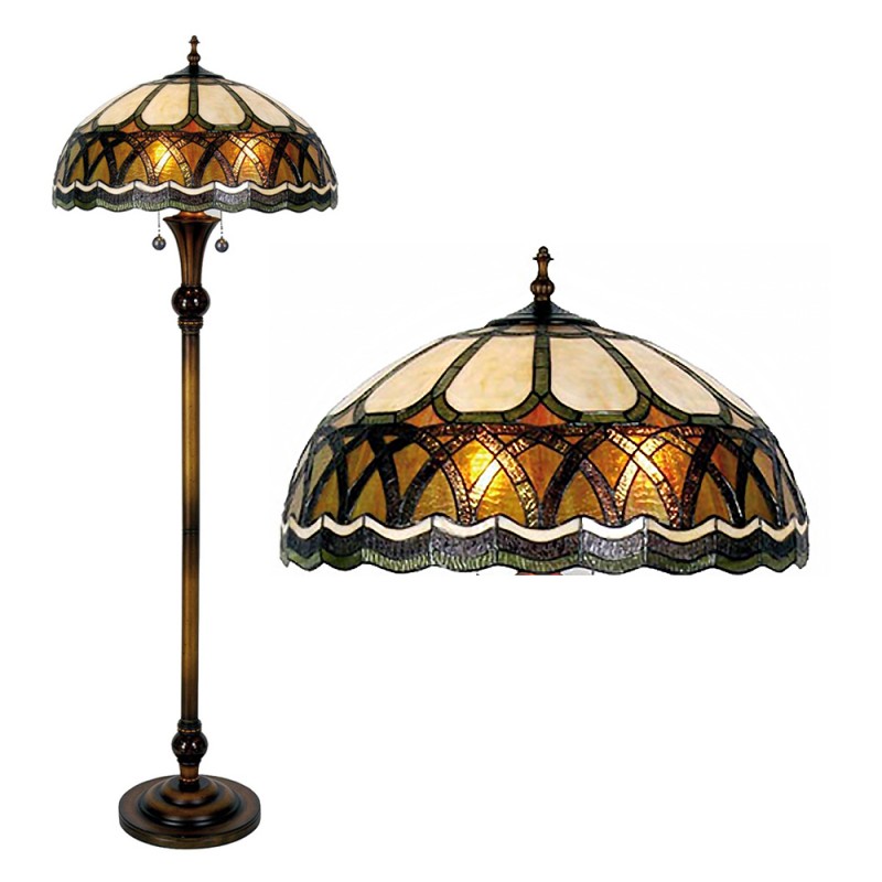 LumiLamp - Tiffany Bodenlampe Stehlampe E27/max 3 60W 5LL-5449 -  ca. 56 164 cm