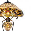 LumiLamp - Tiffany Stehlampe Tischlampe E27/max 2 60W E14/max 1 40W 5LL-5475 -  ca. 46 76 cm