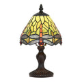 LumiLamp Tiffany Tischleuchte ca. 18x32 cm – Handgefertigte Jugendstil Lampe Grün | 5LL-5620