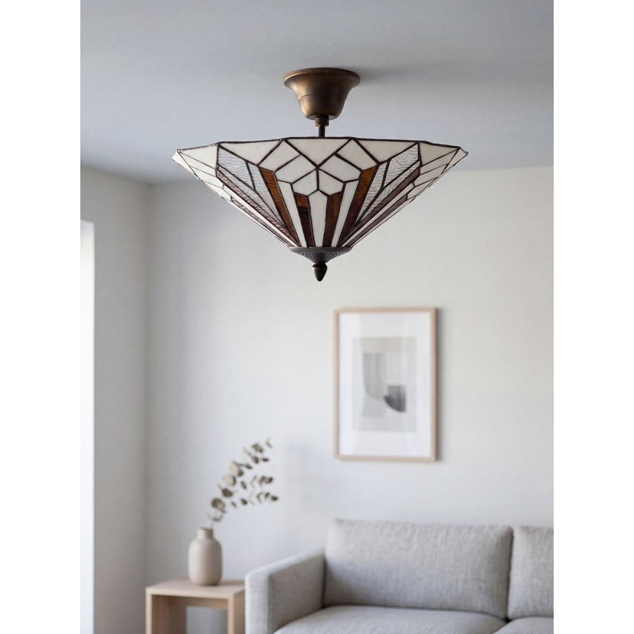 LumiLamp - Tiffany Hängelampe Deckenlampe 5LL-5896 -  ca. 40 x 28 cm