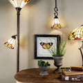 LumiLamp - Stehlampe Mei im Tiffany-Stil E27/max 1 100W E14/max 1 25W 5LL-5969 -  ca. 30 178 cm