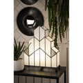 LumiLamp Tiffany Tischleuchte 30*4*25 cm – Handgefertigte Jugendstil Lampe Creme | 5LL-6119