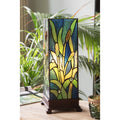 LumiLamp Tiffany Tischleuchte 18x18x45 cm – Handgefertigte Jugendstil Lampe Grün | 5LL-6310