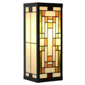 LumiLamp - Outdoor-Schönheit: Tiffany-Wandleuchte mit Beige-Akzenten für draußen