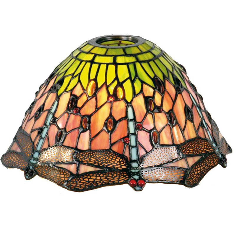 LumiLamp - Tiffany Lampe Glaschirm Lampenschirm Libelle ca. KH 6cm 5LL-8827 -  ca. 25 cm