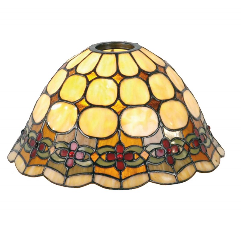 LumiLamp - Tiffany Lampe Lampenschirm Glasschirm ca. KH 6 cm 5LL-8828 -  ca. 27 cm