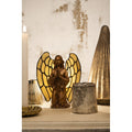 LumiLamp - Tiffany Stehlampe Lichtfigur Engel 1 x E14 Max. 40W 5LL-9246 - ca. 20 x 18 cm
