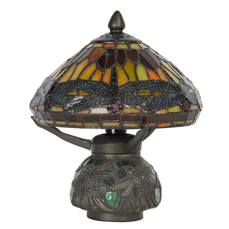 LumiLamp Tiffany Tischleuchte Standard – Handgefertigte Jugendstil Lampe Mehrfarbig / Beige | 5LL-9295