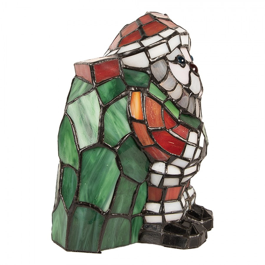 LumiLamp Tiffany Skulptur-Tischleuchte 17x11x22 cm – Handgefertigte Jugendstil Lampe Mehrfarbig | 5LL-9360