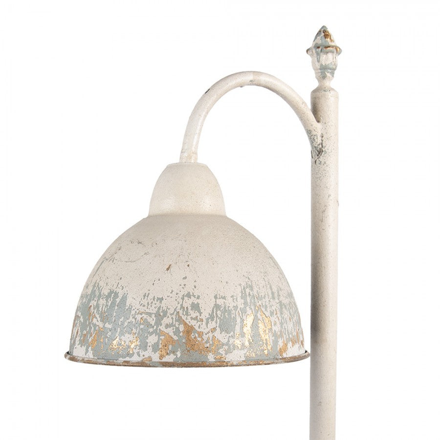 Shabby-Chic-Bogenlampe Laternenpfahl Antikbeige Metall 36x20x77 cm von Clayre & Eef (5LMC0052)