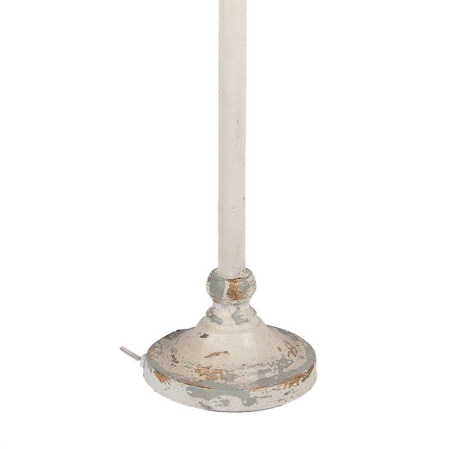 Shabby-Chic-Bogenlampe Laternenpfahl Antikbeige Metall 36x20x77 cm von Clayre & Eef (5LMC0052)