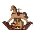 Weihnachtsbaumständer Schaukelpferd mit Geschenken Braun Rot Gold 73x21x61 cm von Clayre & Eef (5MG0123)